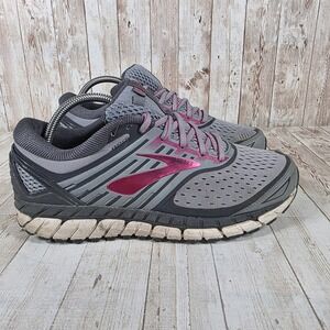 Brooks Ariel 18 Womens Running Shoes Grey Pink Wide D 1202711D091 Mens 8.5